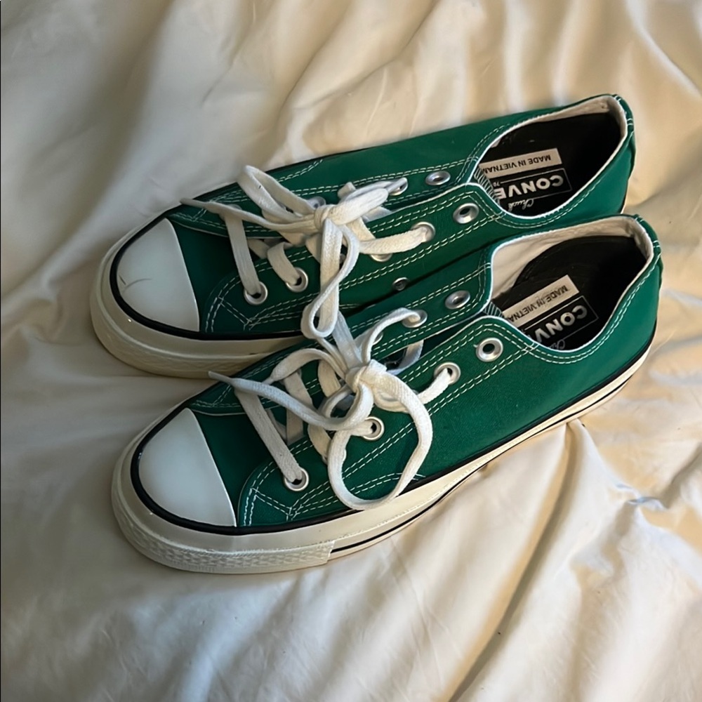 Converse Green Canvas Sneakers